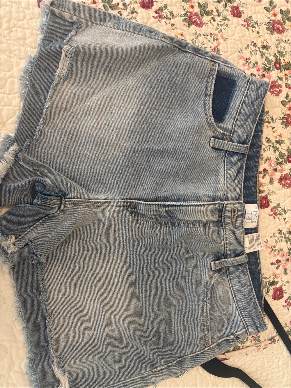 Light Wash Denim Cutoff Shorts